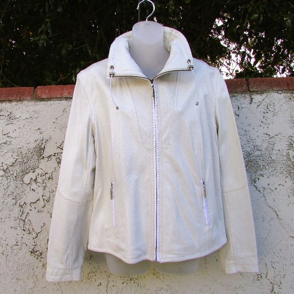 Wilsons Leather Pelle Studio ivory jacket XL